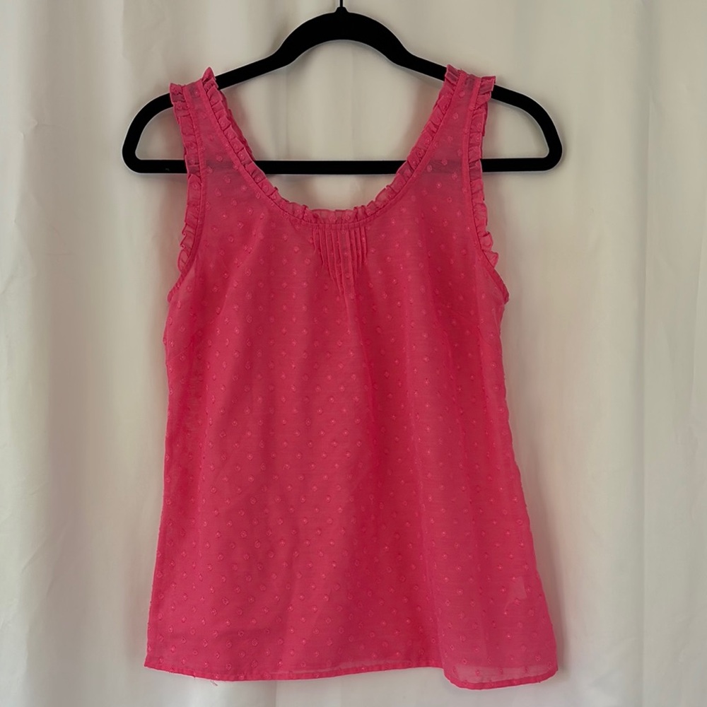 EUC Lilly Pulitzer szXS Pink Sleeveless semi sheer Top